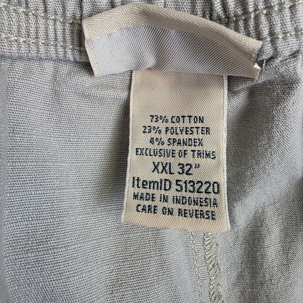 LL Bean Mens XXL 32 Inseam Explorer Ripstop Cargo Pants Khaki Comfort 513220